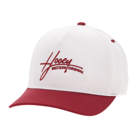 Hooey "Mark Out" White & Maroon Trucker Cap