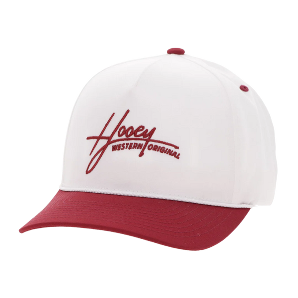 Hooey "Mark Out" White & Maroon Trucker Cap
