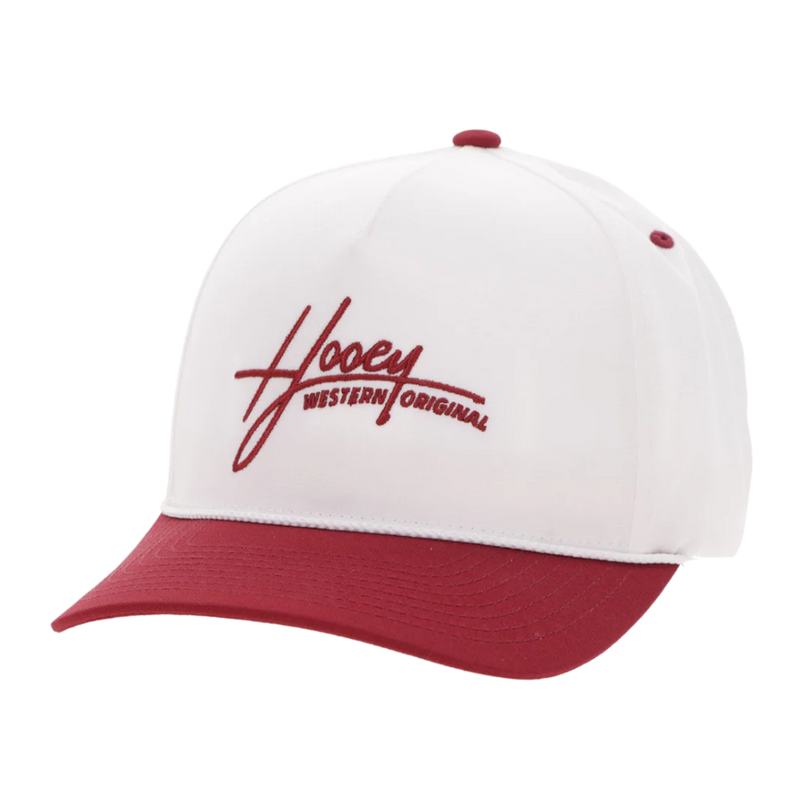 Hooey "Mark Out" White & Maroon Trucker Cap
