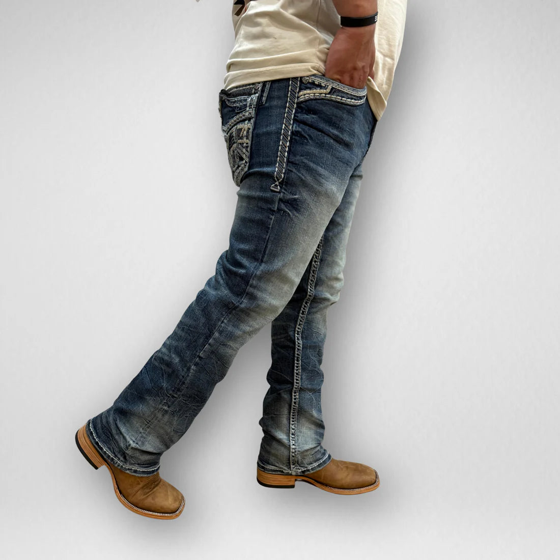 Men's Rock in L.A. Slim Straight Boot Denim