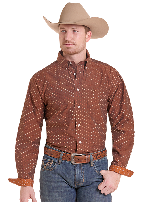Panhandle Iridescent Clip Dobby LS Shirt