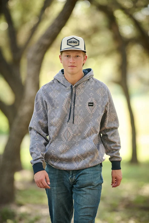 Hooey Mesa 6-Panel Trucker Snapback Hat White/Navy