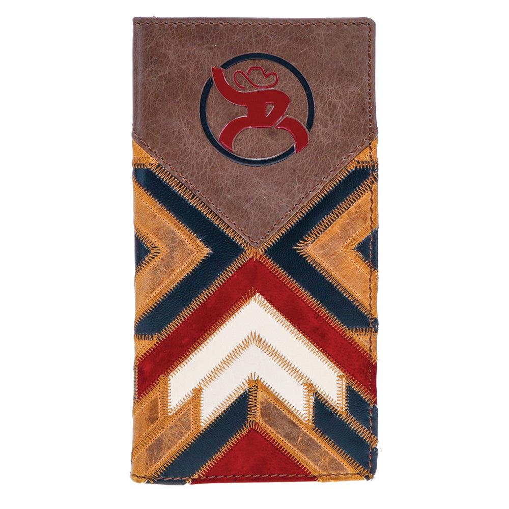 **FINAL SALE** Hooey Brown/Red Patchwork Rodeo Wallet
