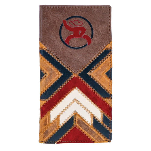 **FINAL SALE** Hooey Brown/Red Patchwork Rodeo Wallet