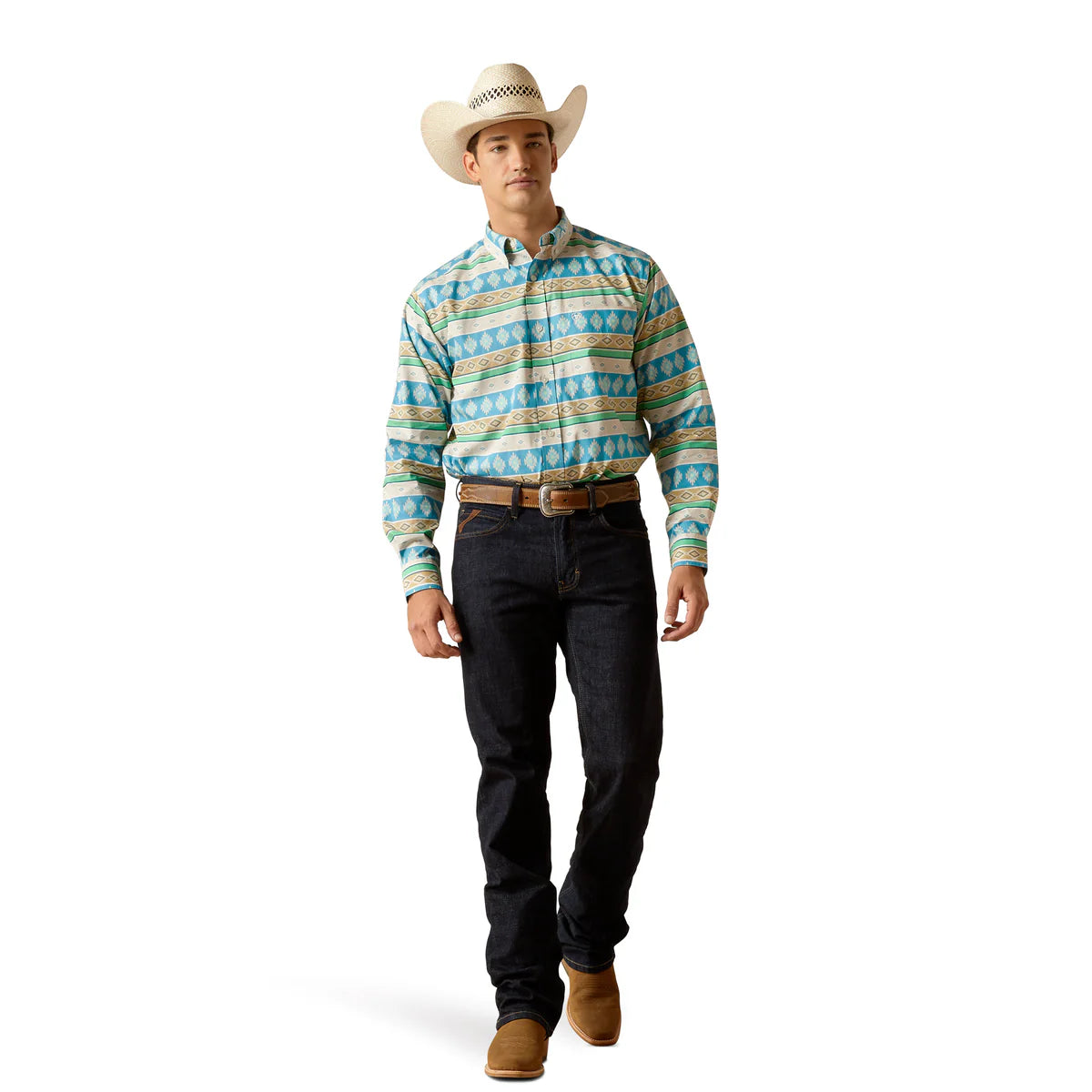 **FINAL SALE** Ariat Men's Christian Aztec Print Shirt