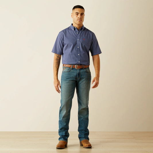 ARIAT WF Davis Dark Blue SS SHRT