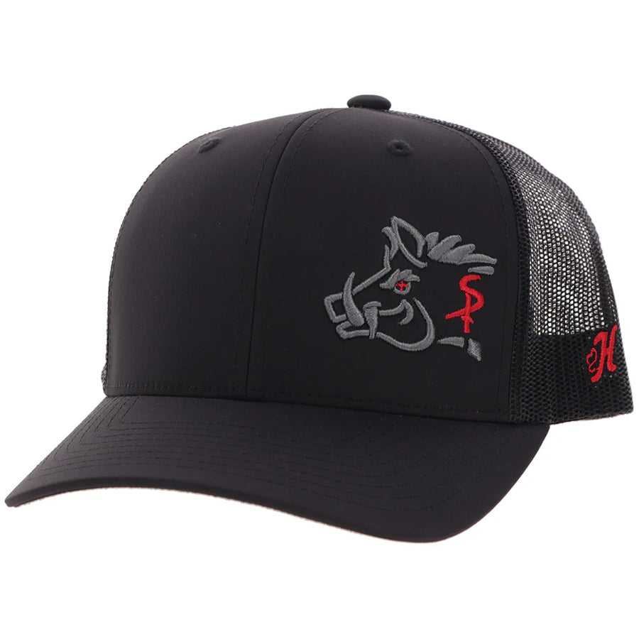 "Sniper Pig" Hat Black w/Grey/Red Logo
