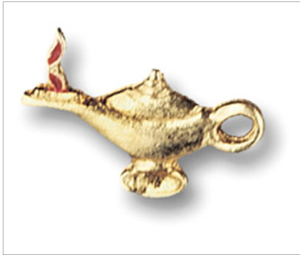 BROCHE CON FORMA DE LÁMPARA DE RUISEÑOR DE ORO