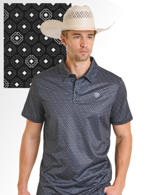 Rock&Roll Geo Printed Polos