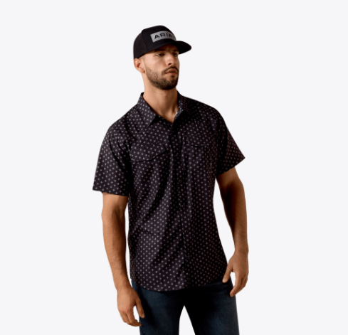 Men's Ariat Printed VentTEK Western Fitted Snap Shirt