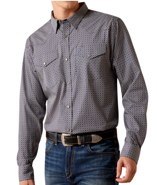Ariat Men's Wrinkle Free Dennis Fitted Snap Shirt