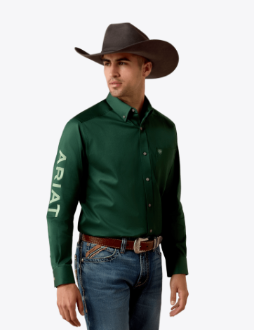 Men's Ariat Team Logo Twill Classic Fit Shirt