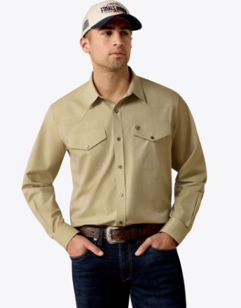 Men's Ariat Wrinkle Free Pinpoint Oxford Classic Fit Shirt