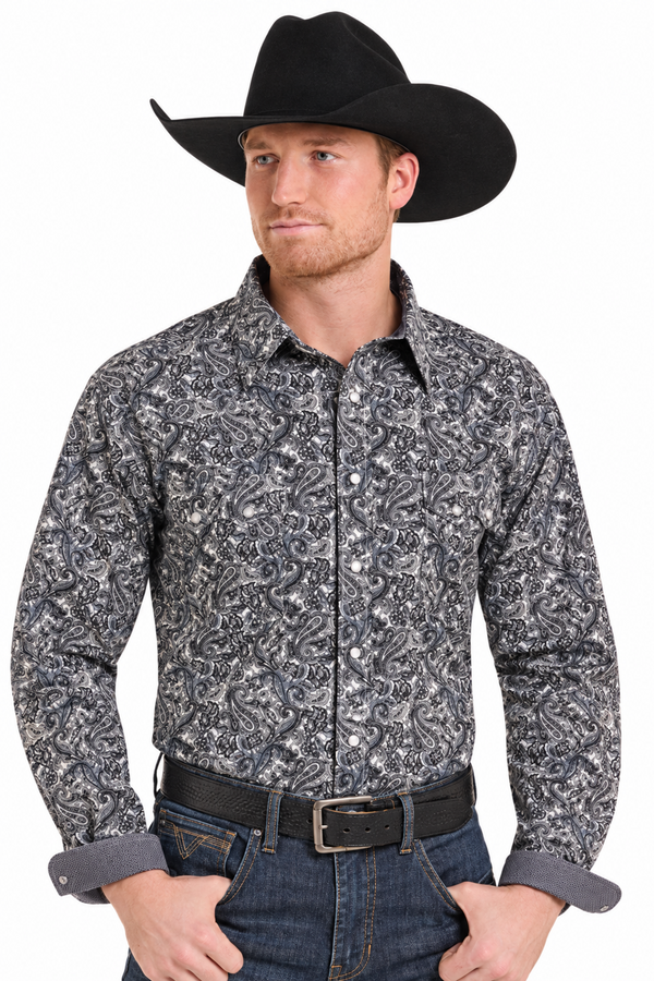 Panhandle Slim Paisley Print LS Snap Shirt