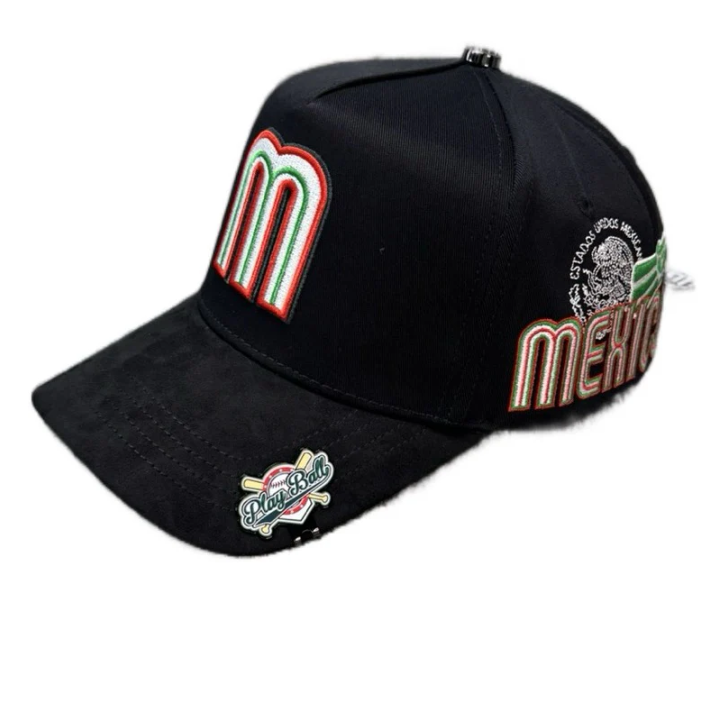 Hat M Mexico Patches Black