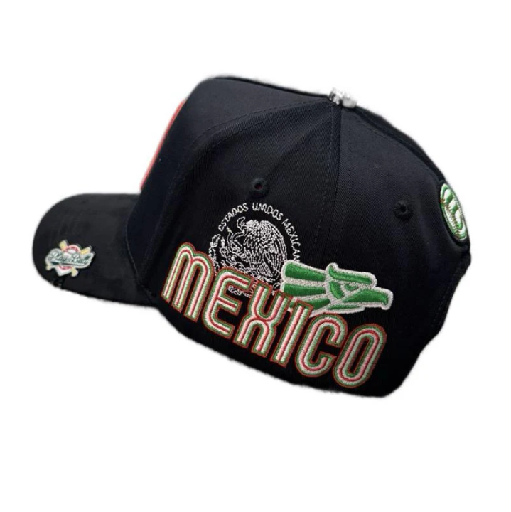 Hat M Mexico Patches Black