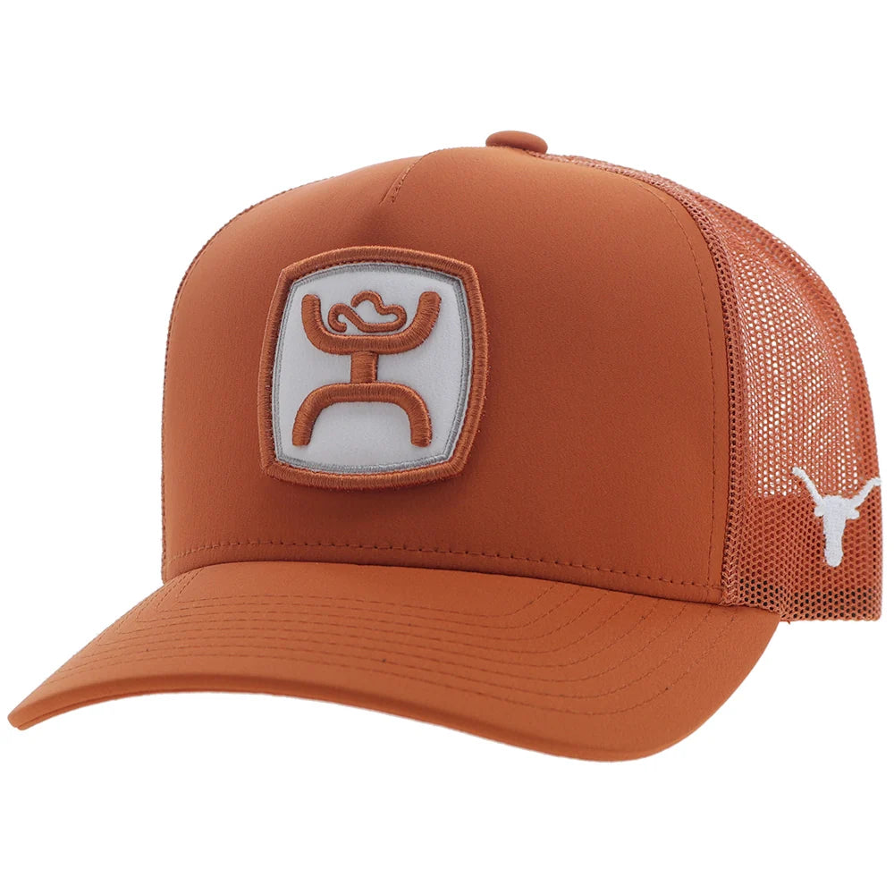 Hooey "University Of Texas" Hat Orange/White w/Square Patch
