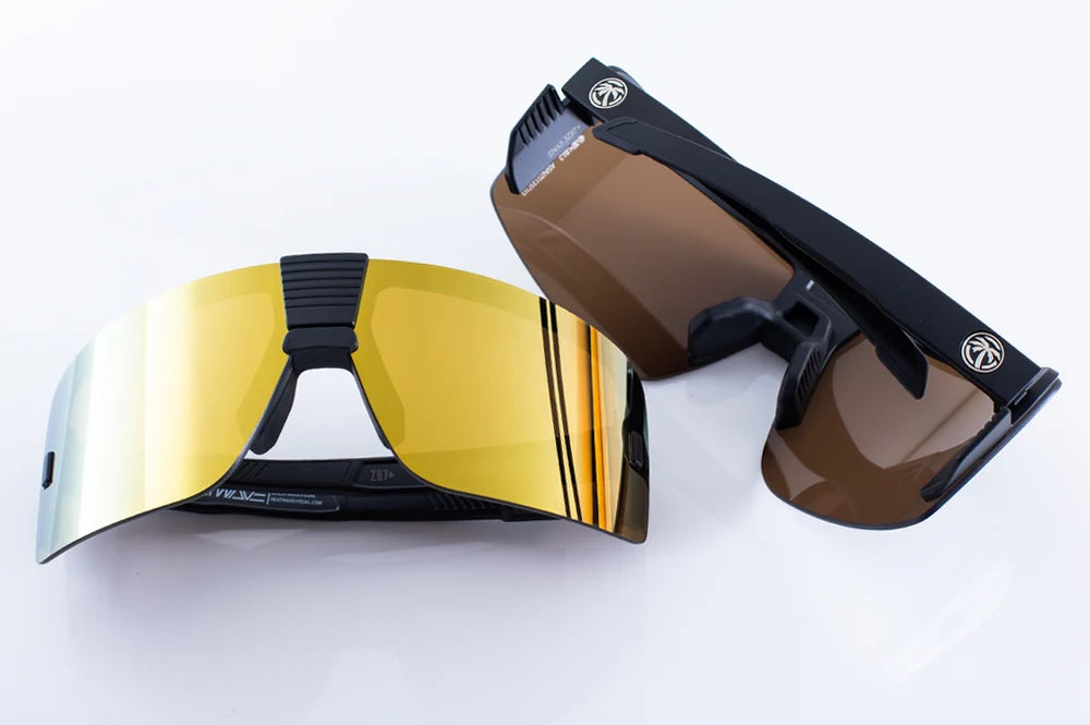 HeatWave Vector Sunglasses: Polarized Gold Z87+