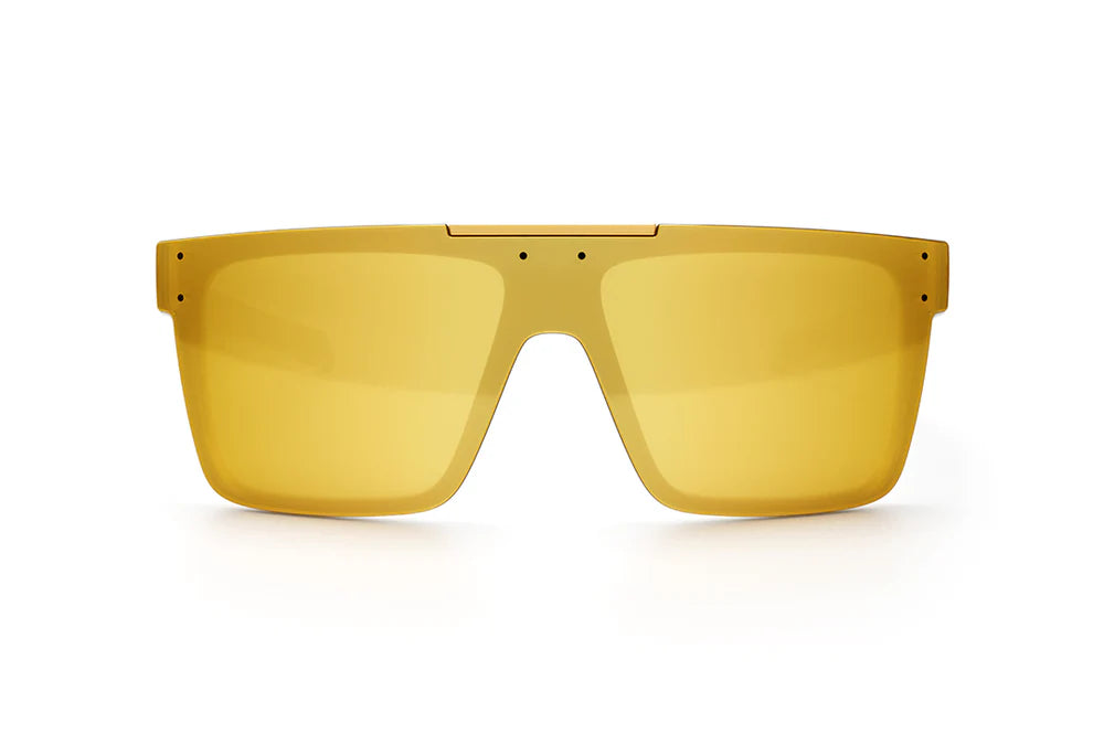 Heatwave Performance Quatro Sunglasses: GLOSS WHITE Gold Lens Z87+