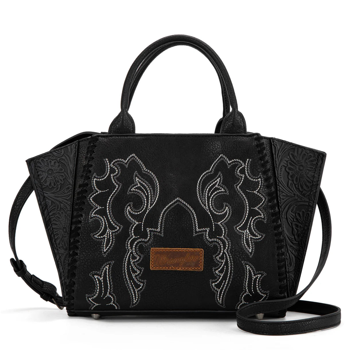 Wrangler Embroidered Boot Scroll Tote Bag