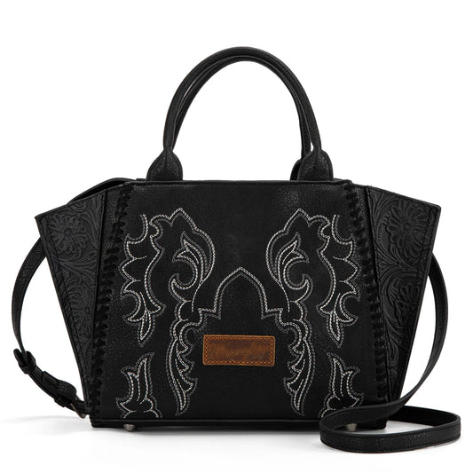 Wrangler Embroidered Boot Scroll Tote Bag