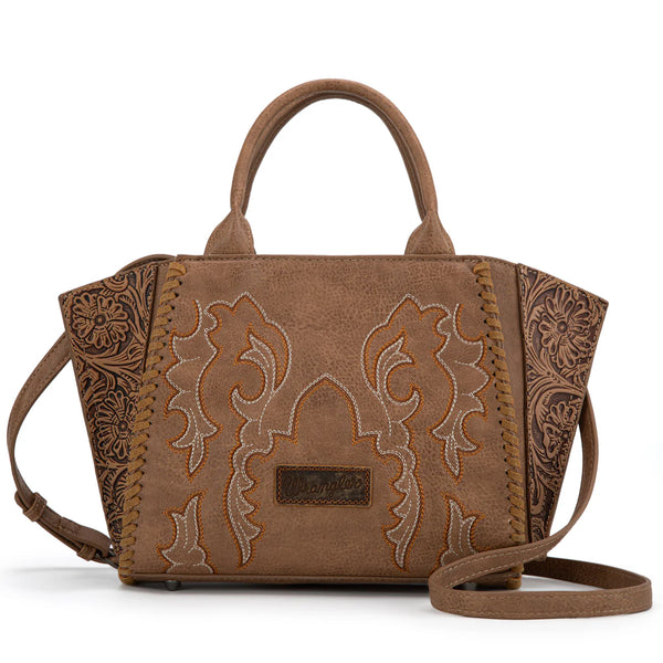 Wrangler Embroidered Boot Scroll Tote Bag