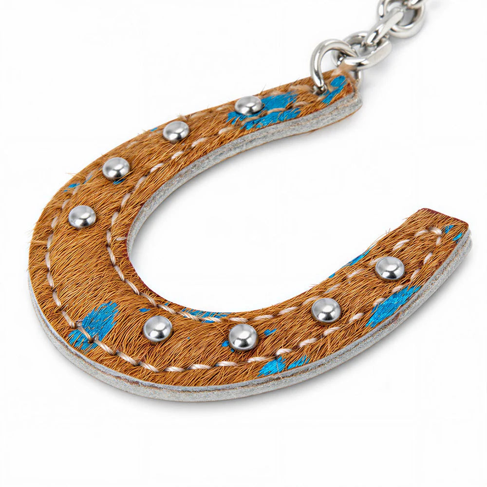 Wrangler Western Cowhide Horseshoe Bag Charm