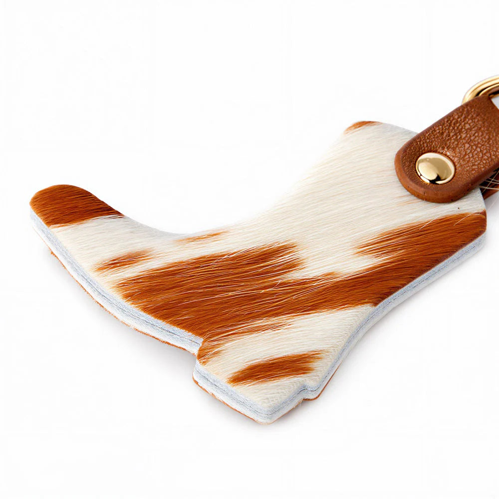 Wrangler Western Cowhide Cowboy Boot Bag Charm