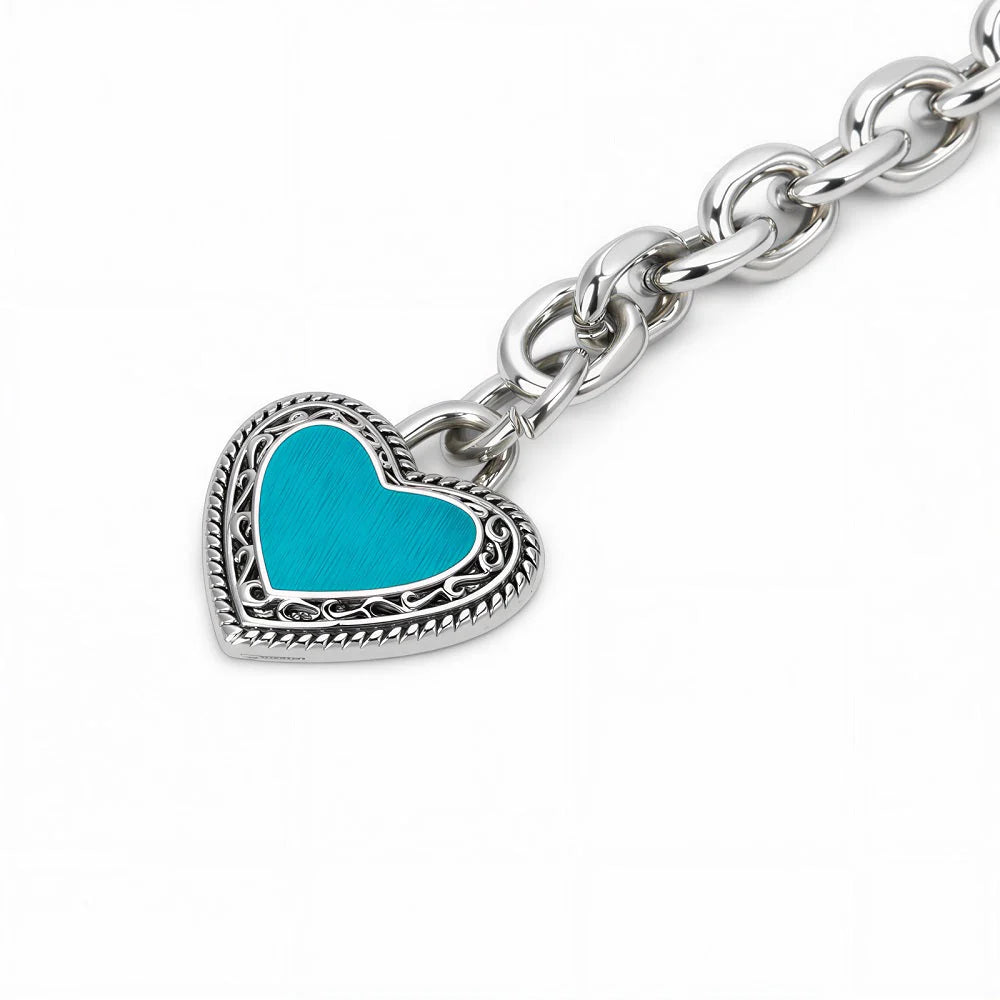 Wrangler Cowhide Heart Bag Charm