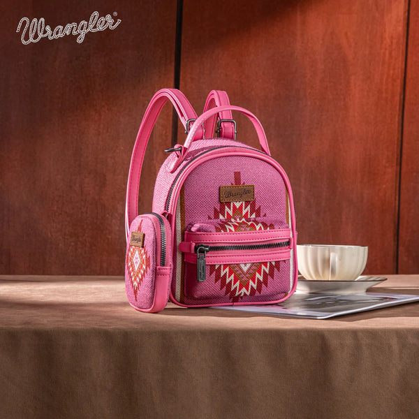 Wrangler Southwestern Knitted Mini Backpack With Coin Pouch