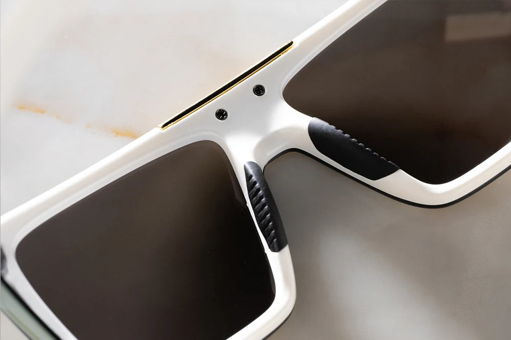 Heatwave Performance Quatro Sunglasses: GLOSS WHITE Gold Lens Z87+