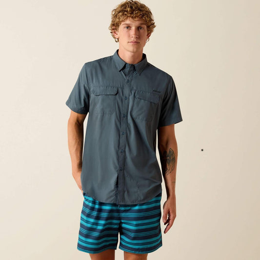 Ariat Men's Dark Slate Venttek Outbound Fitted Shirt