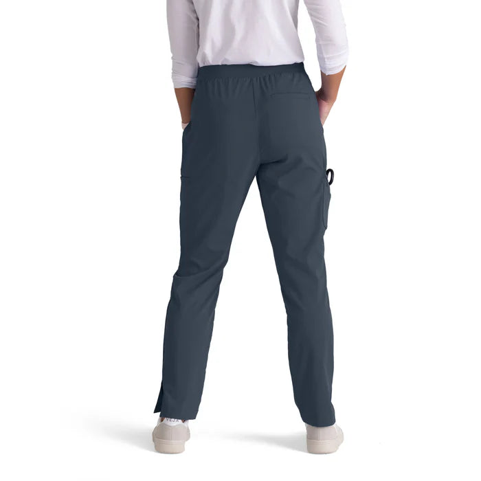 Serena 7-Pocket Mid-Rise Tappered Leg Scrub Pant - Petite