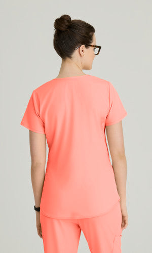 Breeze 3-Pocket Curved V-Neck Scrub Top - Seasonal Colors