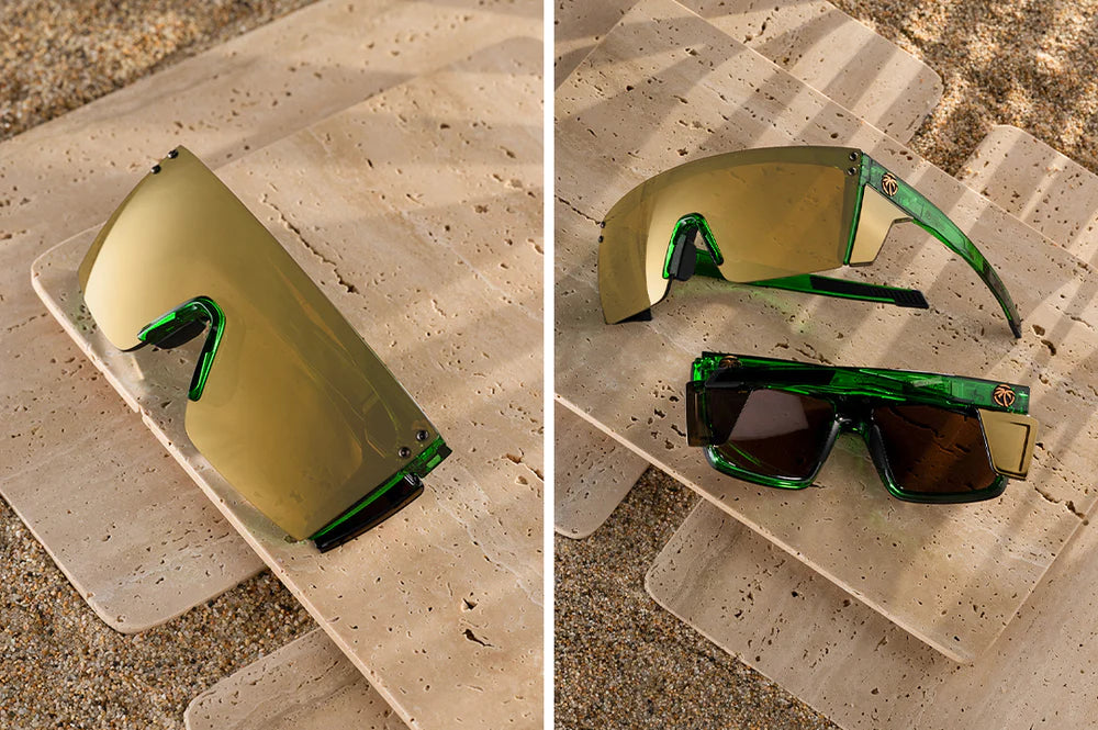 HeatWave Performance Lazer Face Sunglasses: Cycad Green Z87+