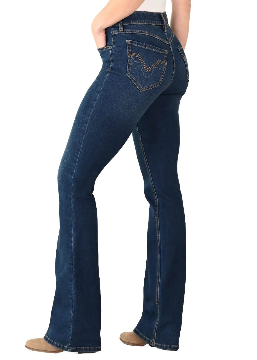 Women's Rock&Roll Sculpted Dark High Rise Bootcut Jeans