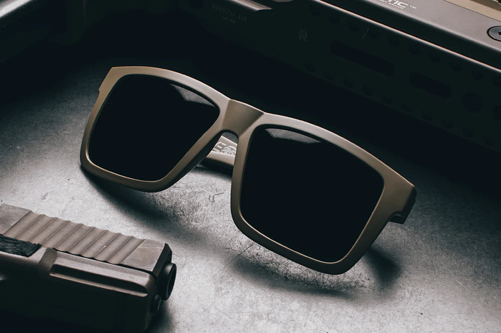 HeatWave XL VISE Z87 Sunglasses DESERT TAN: Ultra Black