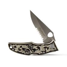 Ariat Folding Knife Hybrid Blade SILVER/GOLD
