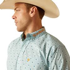 ARIAT Team Colton Aqua LS SHRT