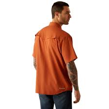 ARIAT Western Venttek Snp Baked Clay SS SHRT