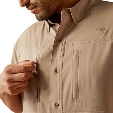 Ariat Venttek Taupe Grey SS SHRT