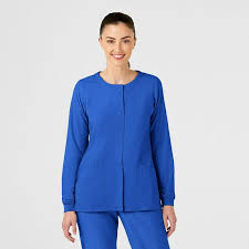 W123 Women's Crew Neck Warm Up Scrub Jacket *FINAL SALE*