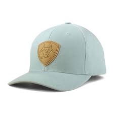 ARIAT MEN'S LEATHER LOGO PATCH CAP