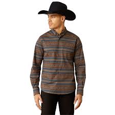 Ariat Mayor MDRN Turquoise LS SHRT