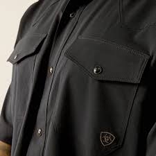 Ariat Venttek Black SNP SS SHRT