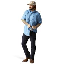 ARIAT Venttek Clssc Cendre Blue SS SHRT