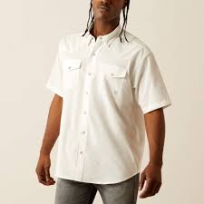 Ariat Western Venttek SNP SS SHRT - White