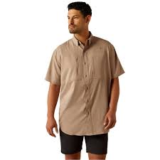 Ariat Venttek Taupe Grey SS SHRT