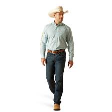 **FINAL SALE **ARIAT Team Colton Aqua LS SHRT