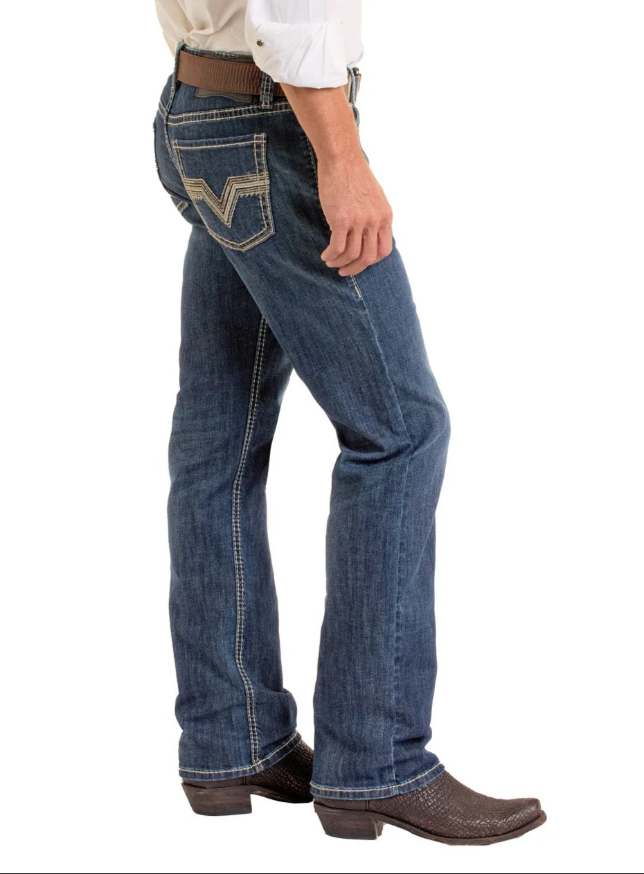Rock&Roll Jean Zig Zag EMB Revolver Dark Vintage